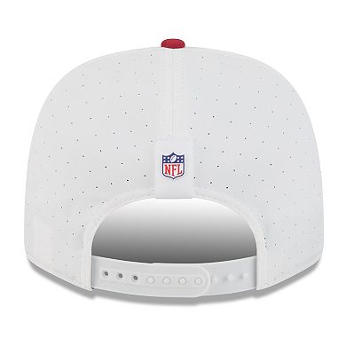 Men's New Era White/Cardinal Arizona Cardinals 2025 NFL Training Camp 9SEVENTY Adjustable Hat