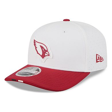 Men's New Era White/Cardinal Arizona Cardinals 2025 NFL Training Camp 9SEVENTY Adjustable Hat