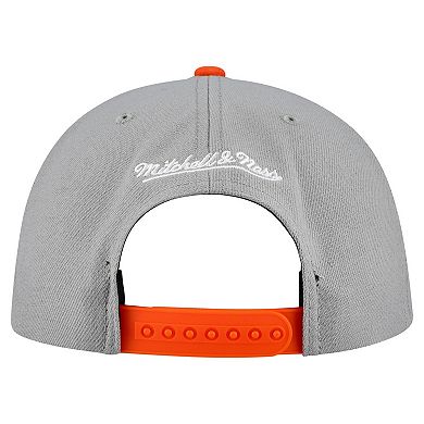 Men's Mitchell & Ness Gray Detroit Tigers Basic Flip Snapback Hat