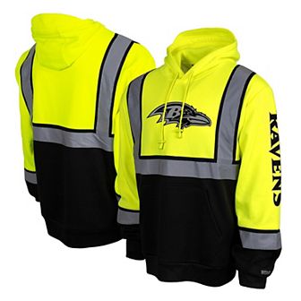 Men's Yellow Baltimore Ravens High-Visibility Safety Hooded Sweatshirt