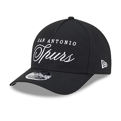Men's New Era Black San Antonio Spurs 2025 NBA Draft M-Crown A-Frame 9FORTY Adjustable Hat