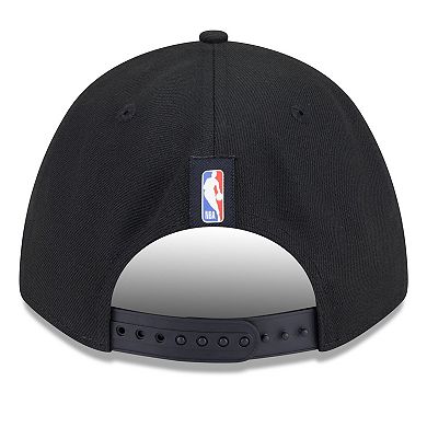 Men's New Era Black San Antonio Spurs 2025 NBA Draft M-Crown A-Frame 9FORTY Adjustable Hat