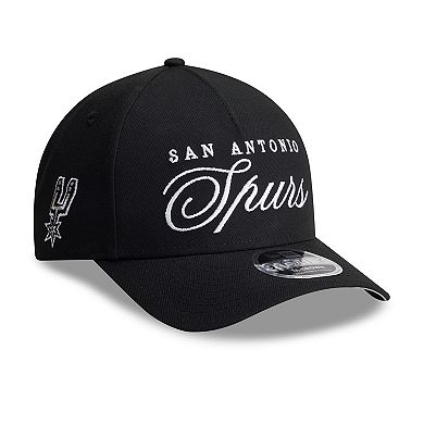 Men's New Era Black San Antonio Spurs 2025 NBA Draft M-Crown A-Frame 9FORTY Adjustable Hat