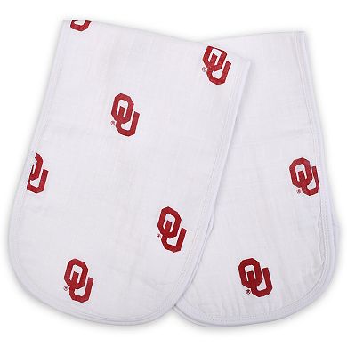 Infant Three Little Anchors Oklahoma Sooners 2-Pack Muslin Burp Cloth Set