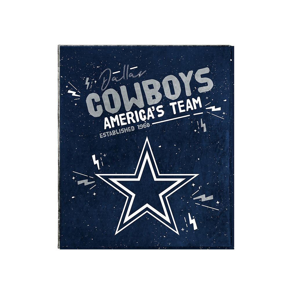 Dallas Cowboys NFL Team Vintage Helmet Cozy Throw 50x60 main image 1
