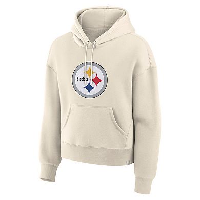 Women's Fanatics Cream Pittsburgh Steelers Dove Legacy Pullover Hoodie