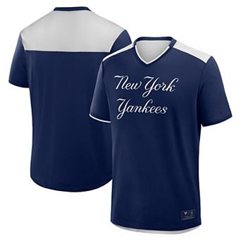 Men's Fanatics Navy New York Yankees Walk Off V-Neck T-Shirt