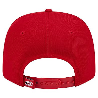 Men's New Era Red Carolina Hurricanes Logo Basic 9SEVENTY Adjustable Hat