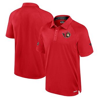 Men's Fanatics Red Ottawa Senators Authentic Pro Rink Raglan Polo