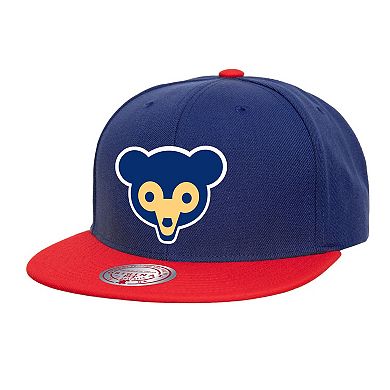 Men's Mitchell & Ness Navy Chicago Cubs Cooperstown Collection Basic Flip Snapback Hat