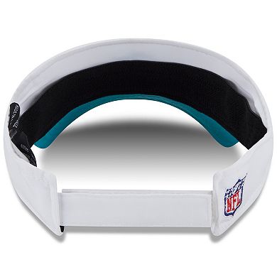 Men's New Era White/Aqua Miami Dolphins 2025 NFL Training Camp Adjustable Visor