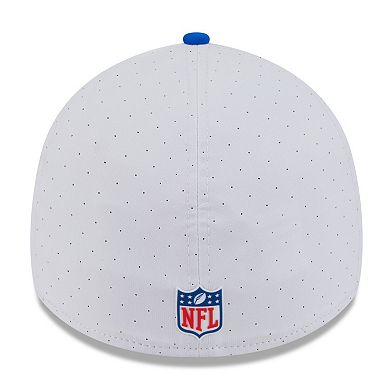 Men's New Era White/Royal Los Angeles Rams 2025 NFL Training Camp 39THIRTY Flex Hat