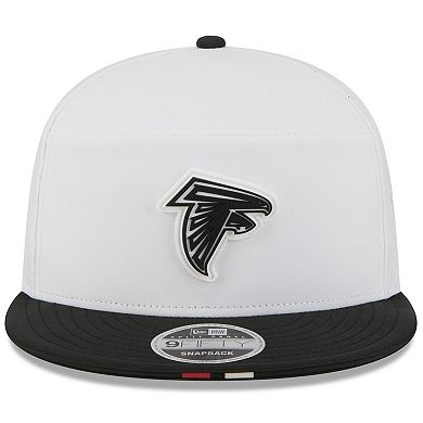 Men's New Era White/Black Atlanta Falcons 2025 NFL Training Camp Split Panel 9FIFTY Snapback Hat