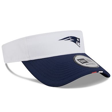 Men's New Era White/Navy New England Patriots 2025 NFL Training Camp Adjustable Visor