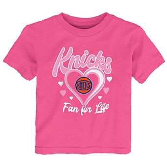 Toddler Outerstuff Pink New York Knicks Fan For Life T-Shirt