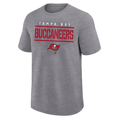 Men's Fanatics Heather Gray Tampa Bay Buccaneers Big & Tall Top Notch T-Shirt