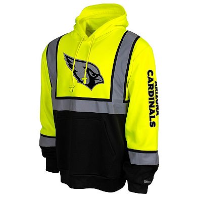Men's Yellow Arizona Cardinals High-Visibility Safety Hooded Sweatshirt