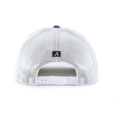 Men's '47 Navy/White Atlanta Braves Scratch Adjustable Trucker Hat