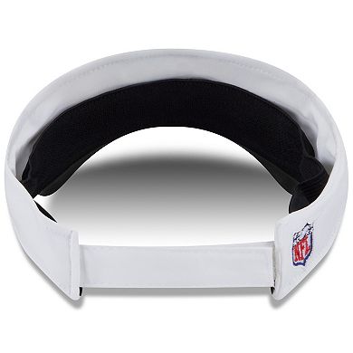 Men's New Era White/Black Las Vegas Raiders 2025 NFL Training Camp Adjustable Visor