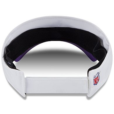 Men's New Era White/Purple Minnesota Vikings 2025 NFL Training Camp Adjustable Visor