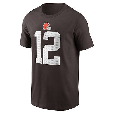 Men's Nike Shedeur Sanders Brown Cleveland Browns 2025 NFL Draft Name & Number T-Shirt