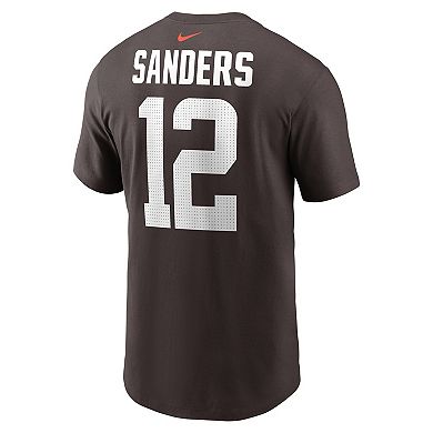 Men's Nike Shedeur Sanders Brown Cleveland Browns 2025 NFL Draft Name & Number T-Shirt