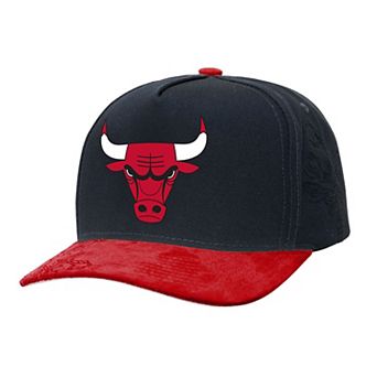 Men's Mitchell & Ness Black/Red Chicago Bulls May Flowers Adjustable Hat