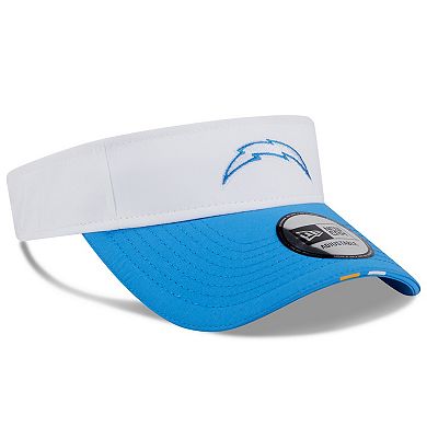 Men's New Era White/Powder Blue Los Angeles Chargers 2025 NFL Training Camp Adjustable Visor