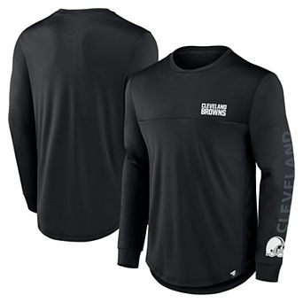 Men's Fanatics Black Cleveland Browns Blackout Long Sleeve T-Shirt