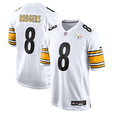 Men's Nike Aaron Rodgers White Pittsburgh Steelers Game Jersey