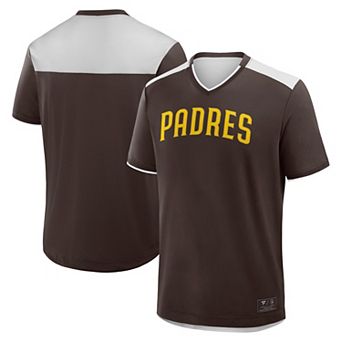 Men's Fanatics Brown San Diego Padres Walk Off V-Neck T-Shirt
