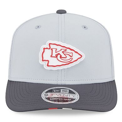 Men's New Era Gray/Graphite Kansas City Chiefs 2025 NFL Training Camp 9SEVENTY Adjustable Hat