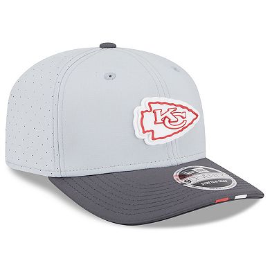 Men's New Era Gray/Graphite Kansas City Chiefs 2025 NFL Training Camp 9SEVENTY Adjustable Hat
