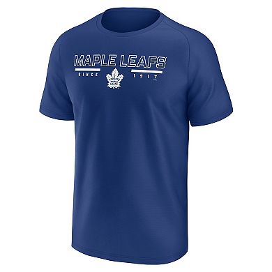 Men's Fanatics Blue Toronto Maple Leafs Established Raglan T-Shirt