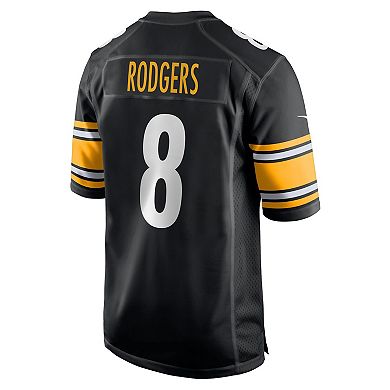 Men's Nike Aaron Rodgers Black Pittsburgh Steelers Game Jersey