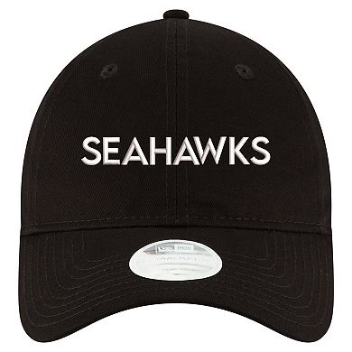 Women's New Era Black Seattle Seahawks Cece 9TWENTY Adjustable Hat