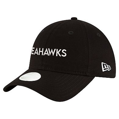 Women's New Era Black Seattle Seahawks Cece 9TWENTY Adjustable Hat