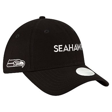 Women's New Era Black Seattle Seahawks Cece 9TWENTY Adjustable Hat