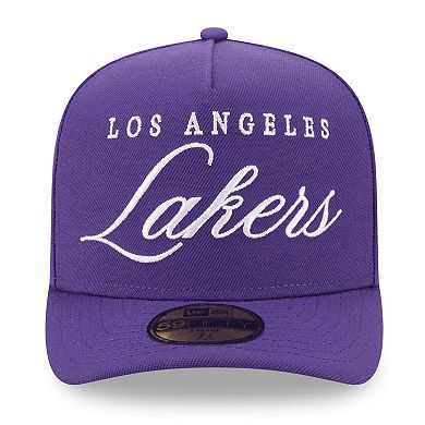 Men's New Era Purple Los Angeles Lakers 2025 NBA Draft A-Frame 59FIFTY Fitted Hat