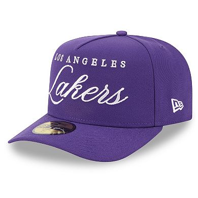 Men's New Era Purple Los Angeles Lakers 2025 NBA Draft A-Frame 59FIFTY Fitted Hat