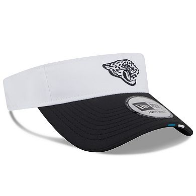 Men's New Era White/Black Jacksonville Jaguars 2025 NFL Training Camp Adjustable Visor