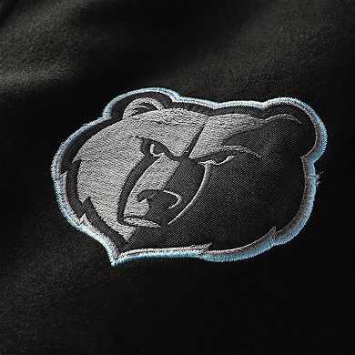 Unisex FISLL Black Memphis Grizzlies Logoman Shadow Collection Full-Snap Varsity Jacket