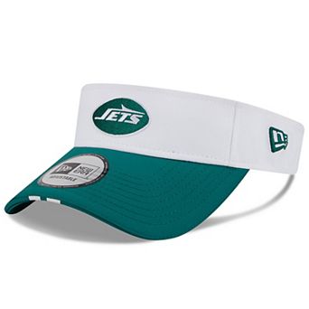 Men's New Era White/Green New York Jets 2025 NFL Training Camp Adjustable Visor