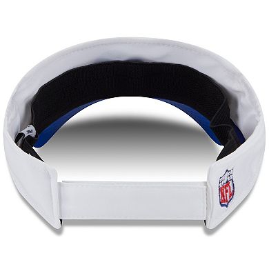 Men's New Era White/Royal Los Angeles Rams 2025 NFL Training Camp Adjustable Visor