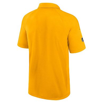 Men's Fanatics Gold Nashville Predators Authentic Pro Rink Raglan Polo