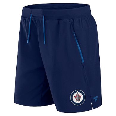 Men's Fanatics Navy Winnipeg Jets Authentic Pro Rink Performance Shorts