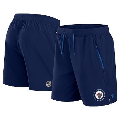 Men's Fanatics Navy Winnipeg Jets Authentic Pro Rink Performance Shorts