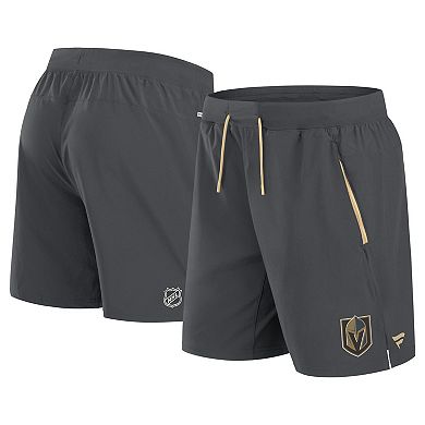 Men's Fanatics Gray Vegas Golden Knights Authentic Pro Rink Performance Shorts