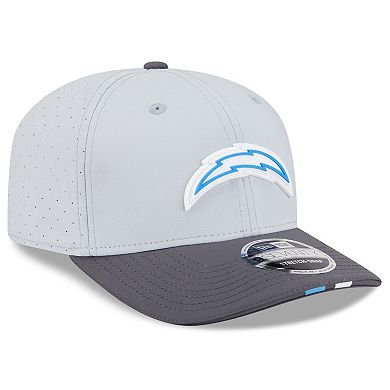 Men's New Era Gray/Graphite Los Angeles Chargers 2025 NFL Training Camp 9SEVENTY Adjustable Hat