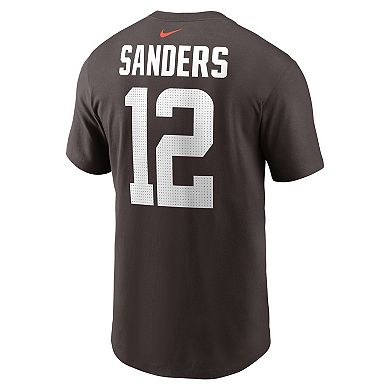 Youth Nike Shedeur Sanders Brown Cleveland Browns 2025 NFL Draft Player Name & Number T-Shirt